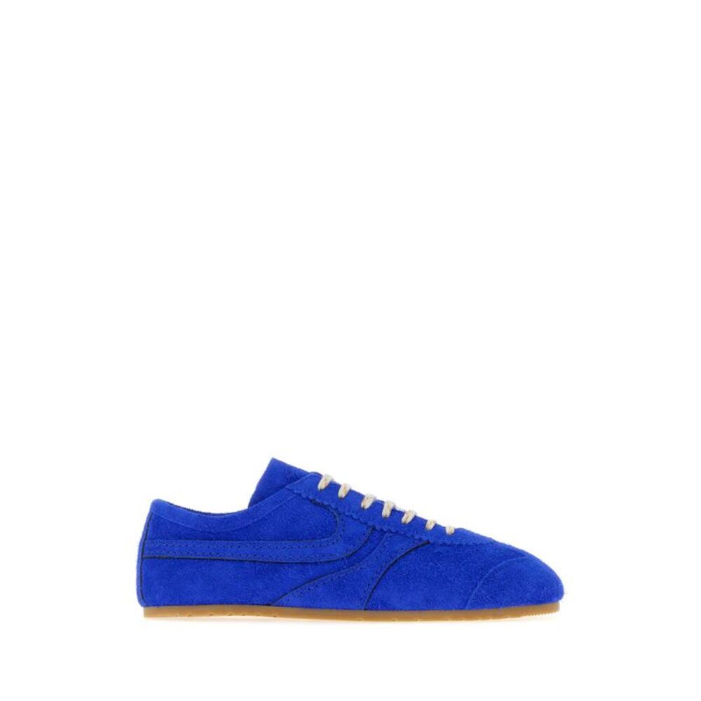 Dries Van Noten Women Electric Blue Suede Sneakers